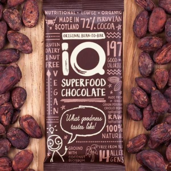 You'll find innovative food creations too, like superfood IQ chocolate