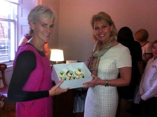 Judy Murray and Fiona Gavine at the opening of One Allan Park Wellbeing Clinic