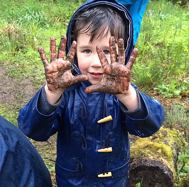 Getting muddy is never a problem at Green Aspirations