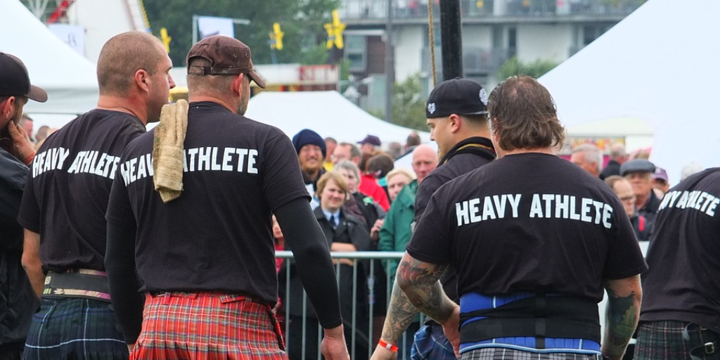 Heavy athletes take part in traditional events