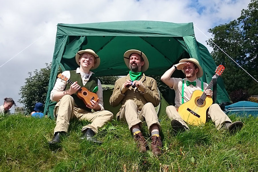 Sir Moustache Bristleby and the Ed-splorers - spinning yarns to all ages at the Shindig