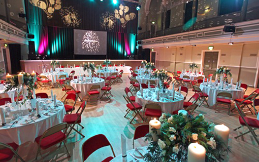 Henderson's Bistro set up for a wedding celebration